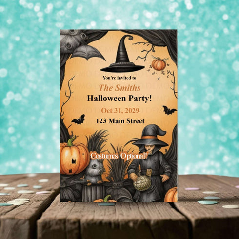 Witchin' Good Time Halloween Invitation